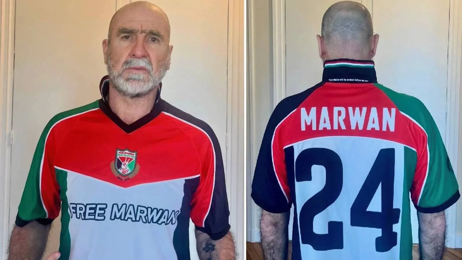 Efsane futbolcu Eric Cantona'dan, Filistinli lider Mervan Barguti'ye destek