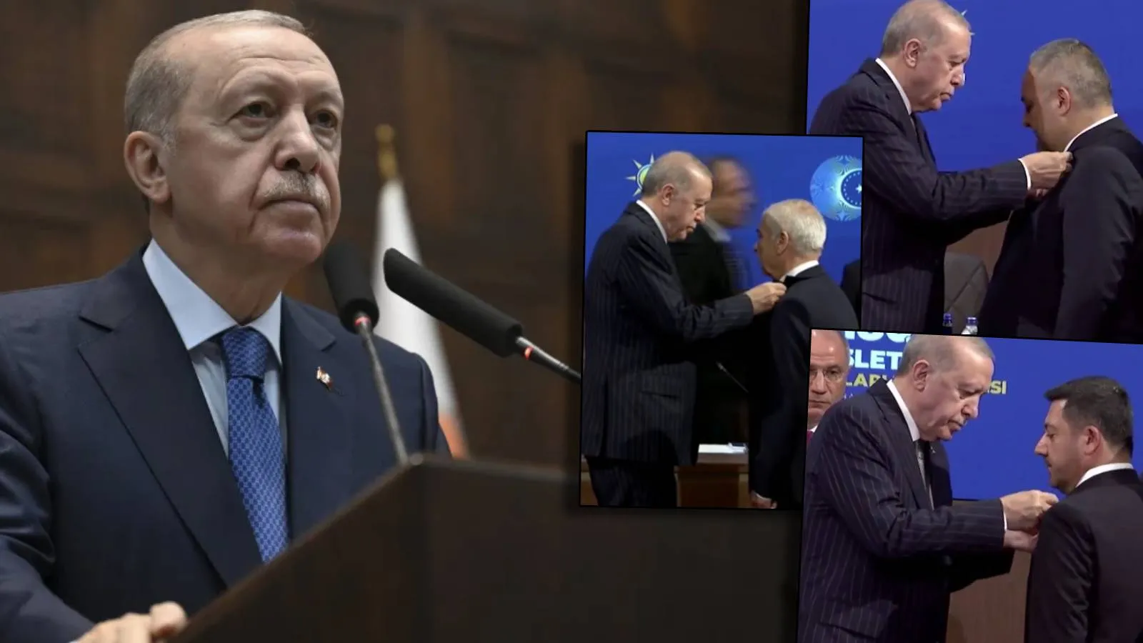 Nevşehir, Keçiören ve Keşan belediye başkanları AKP'ye katıldı, rozetlerini Cumhurbaşkanı Erdoğan taktı