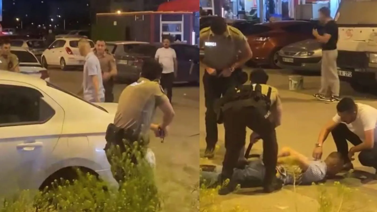 Kesici aletle bekçilere saldıran şüpheli, bacağından vurularak yakalandı