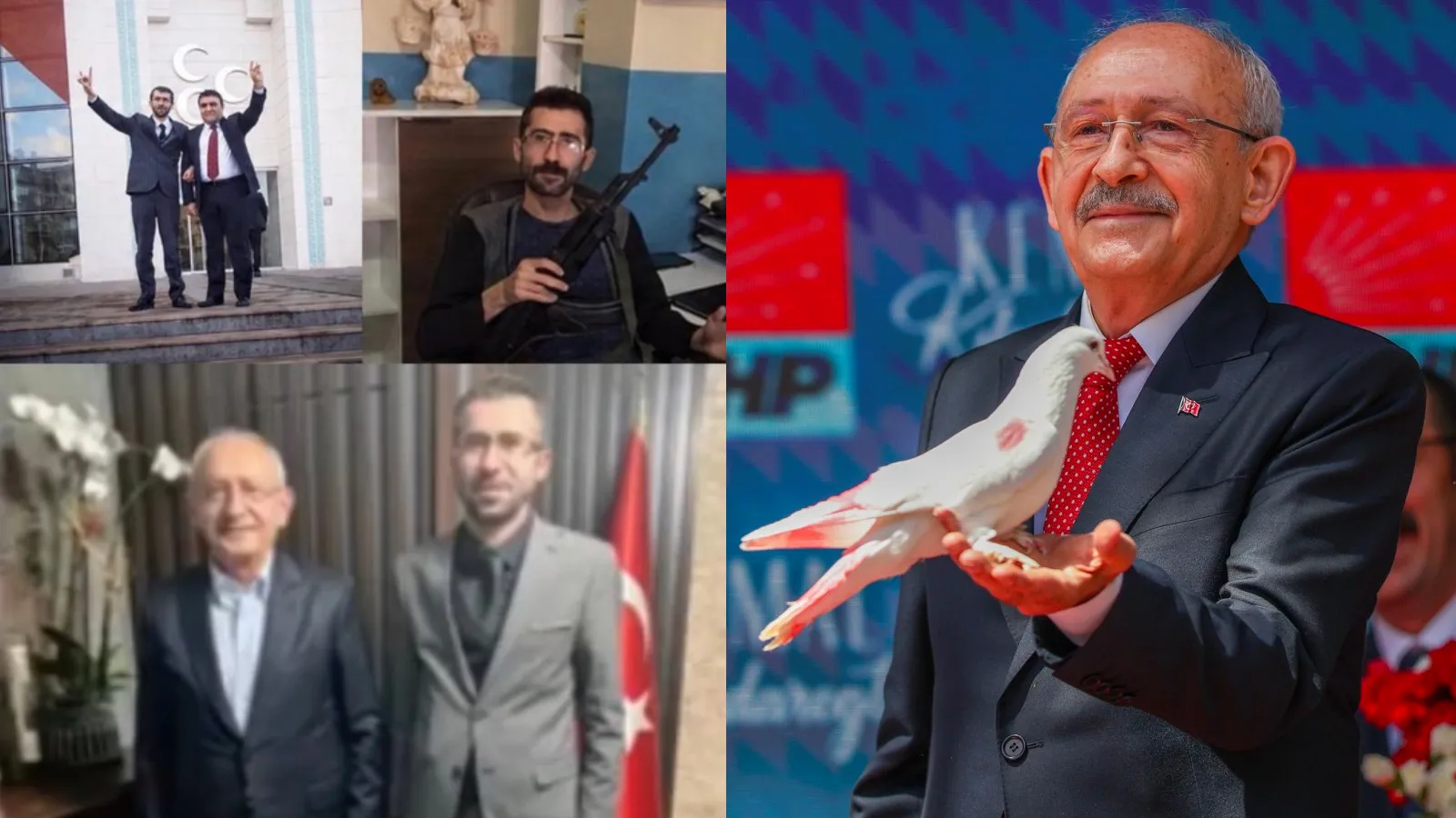 Kılıçdaroğlu'na güvercin getirmişti: Silahlı pozları ortaya 