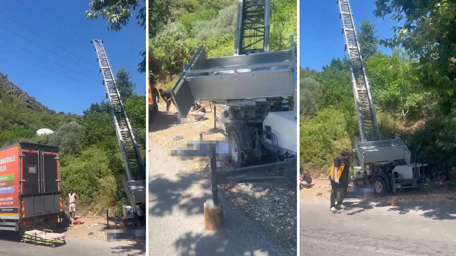 Ev taşıma sırasında yük asansörü elektrik hattının üzerine düştü: 2 ölü