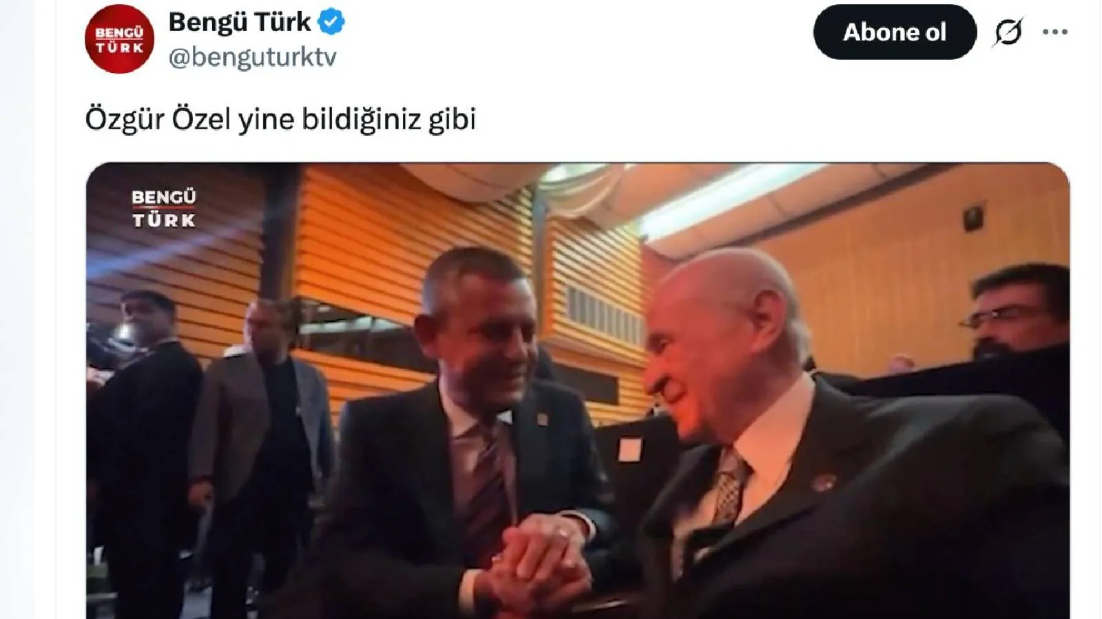 Bengü Türk TV'den Bahçeli-Özel görüşmesine yorum: Özgür Özel yine bildiğiniz gibi