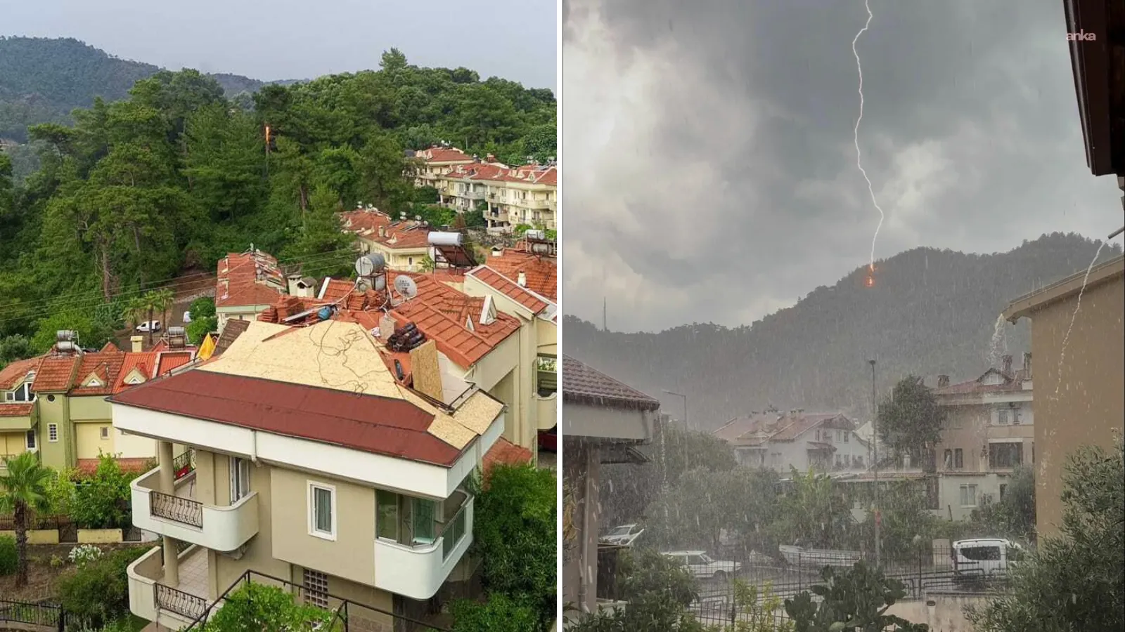 Muğla ve Aydın’da yıldırım düşmesi sebebiyle çıkan 6 yangına müdahale sürüyor