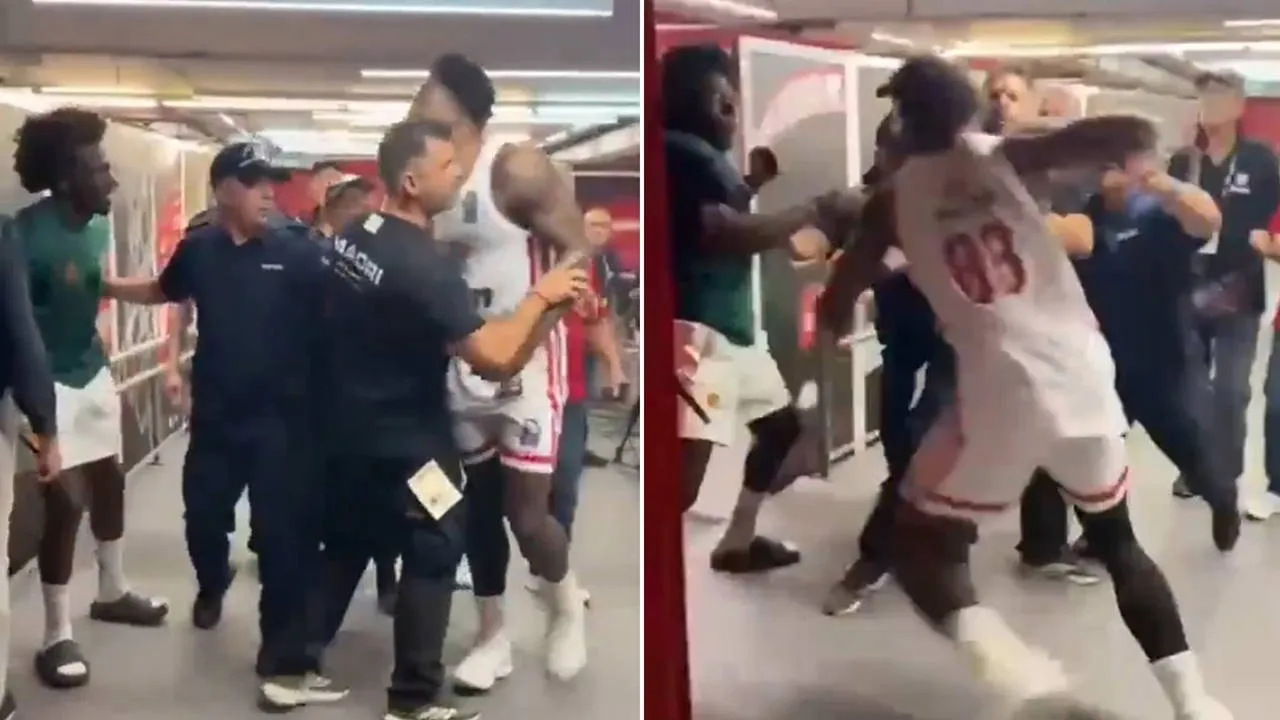 Ergin Ataman "Soyunma odasına gelip yumruk attı" demişti: Kavganın görüntüleri ortaya çıktı