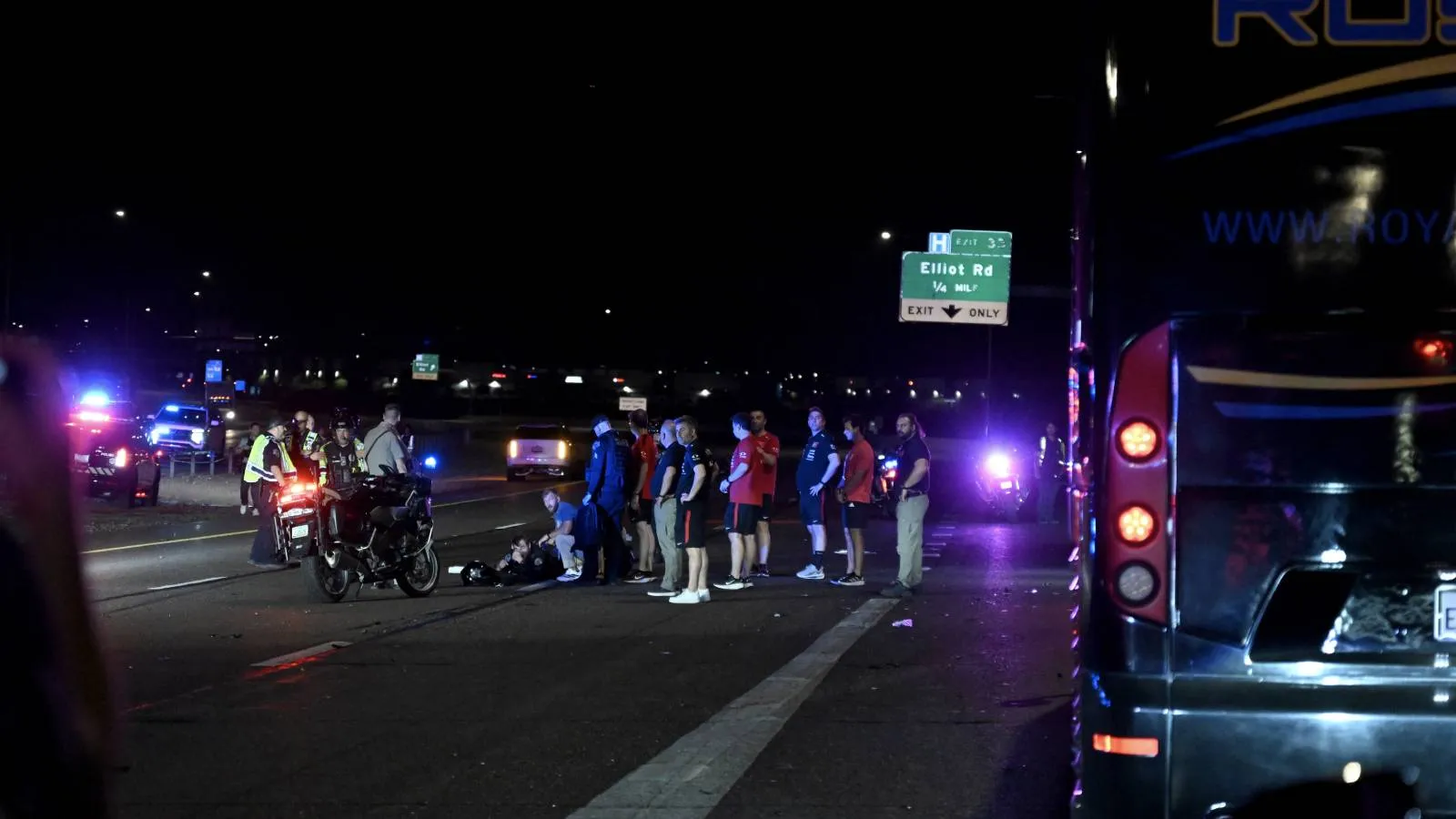 Arizona'da Milli Takım'a eşlik eden motosikletli polis kaza yaptı
