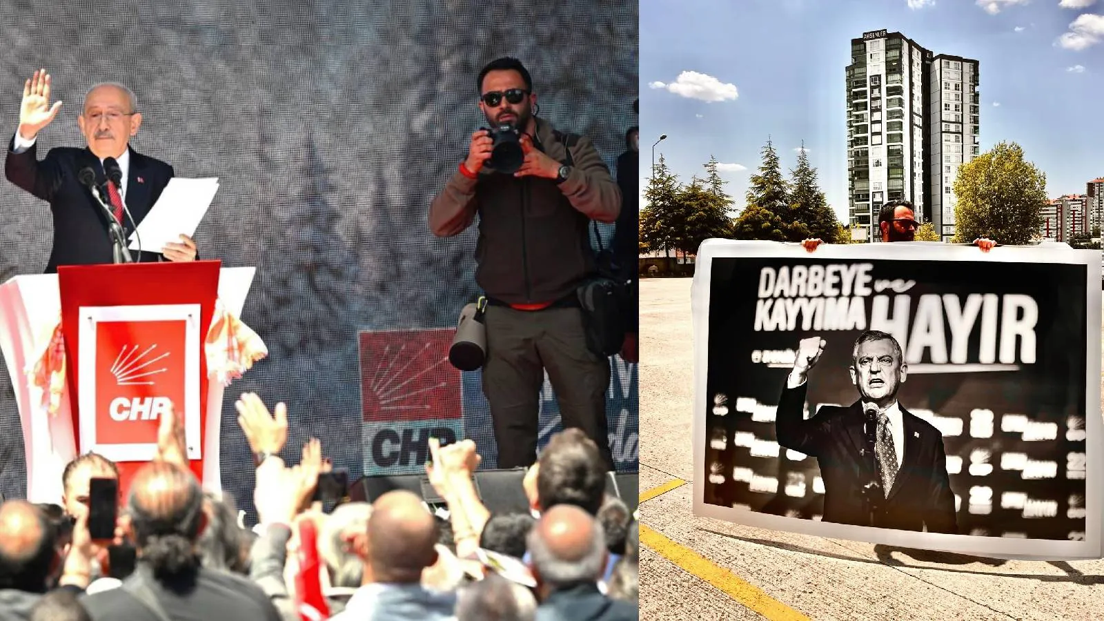 İşten çıkarılan CHP Genel Başkan foto muhabiri Kaya, "Darbeye hayır" fotoğraflarını CHP Genel Merkezi'nden taşıdı