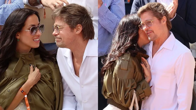 Brad Pitt ve kız arkadaşının romantik anları