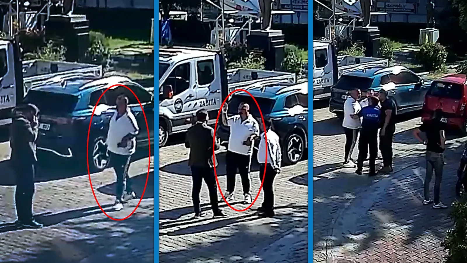 Dinar ilçesinde Başkan Topçu'nun aracının yanında bıçakla fark edildi; o anlar kamerada