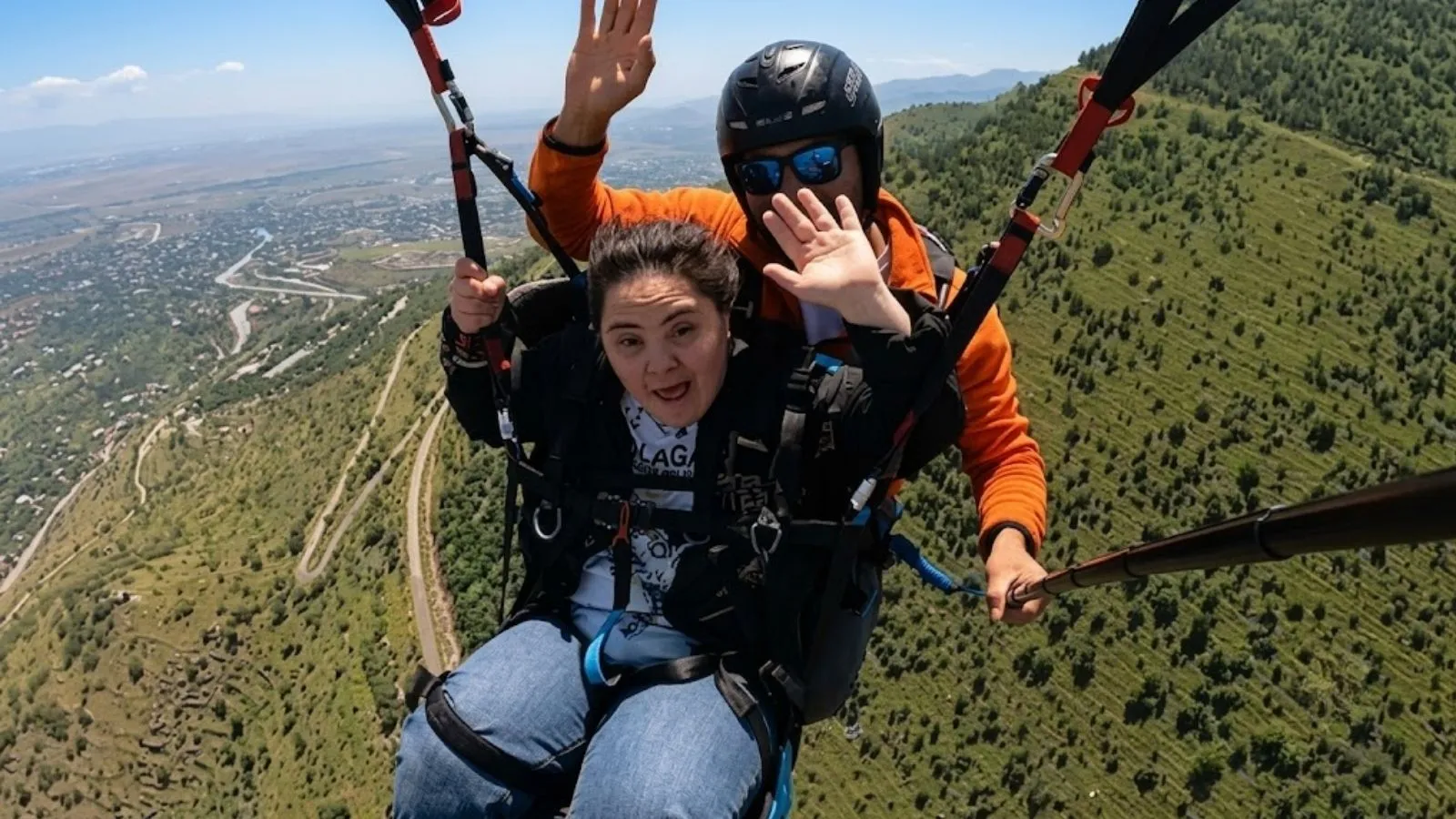 Down sendromlu gencin yamaç paraşütü hayali gerçek oldu