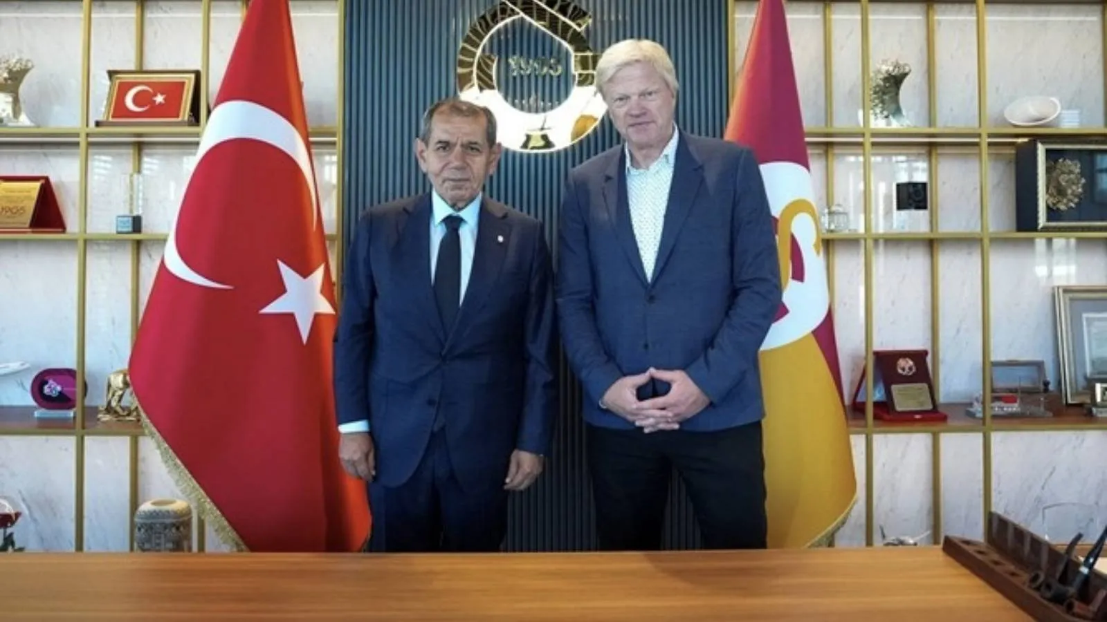 Oliver Kahn, Dursun Özbek'i ziyaret etti