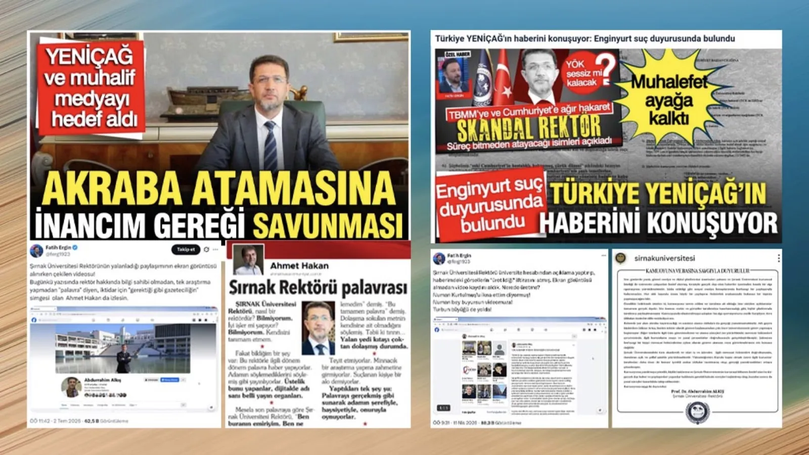 Faruk Bildirici: Şırnak Üniversitesi Rektörü neden kendisini ifşa etsin?