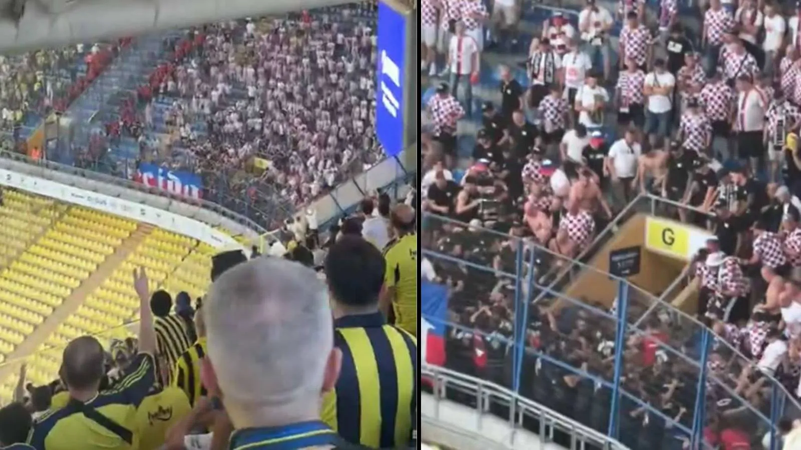 Gornik Zabrze tribününde arbede yaşandı: Polis müdahale etti