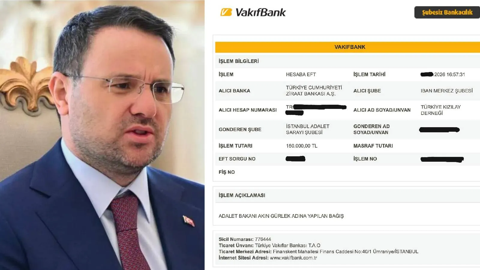 Akın Gürlek, "Vatandaşlarımız Kızılay’a gönül rahatlığıyla bağış yapabilir" dedi, 150 bin lira bağışladığını duyurdu