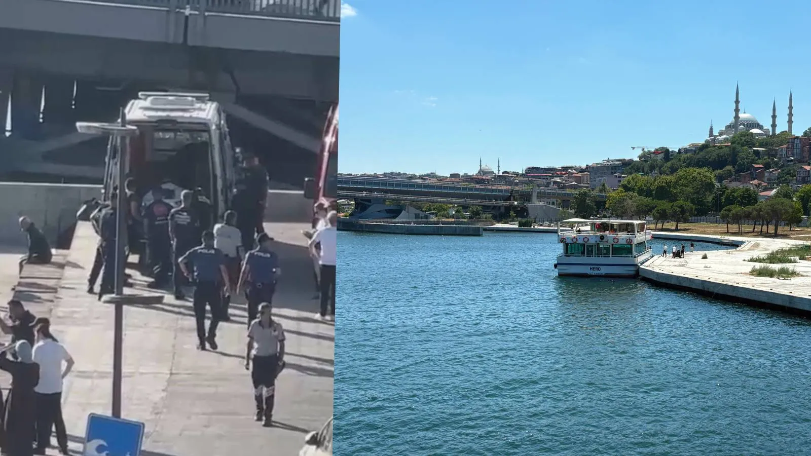 Haliç’te tur teknesi köprü ayağına çarptı; denize düşen personelin cesedi bulundu