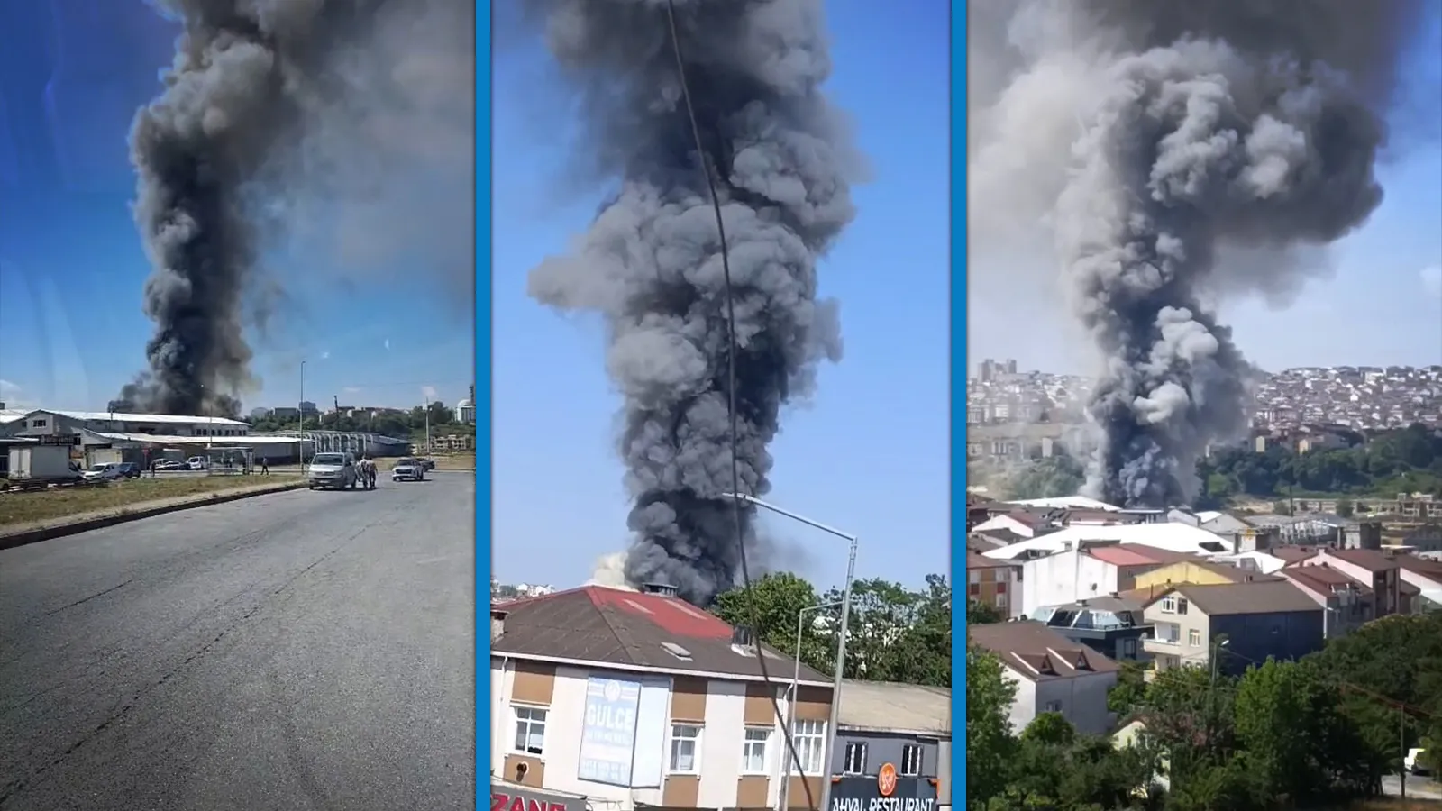 Arnavutköy'de fabrikada yangın