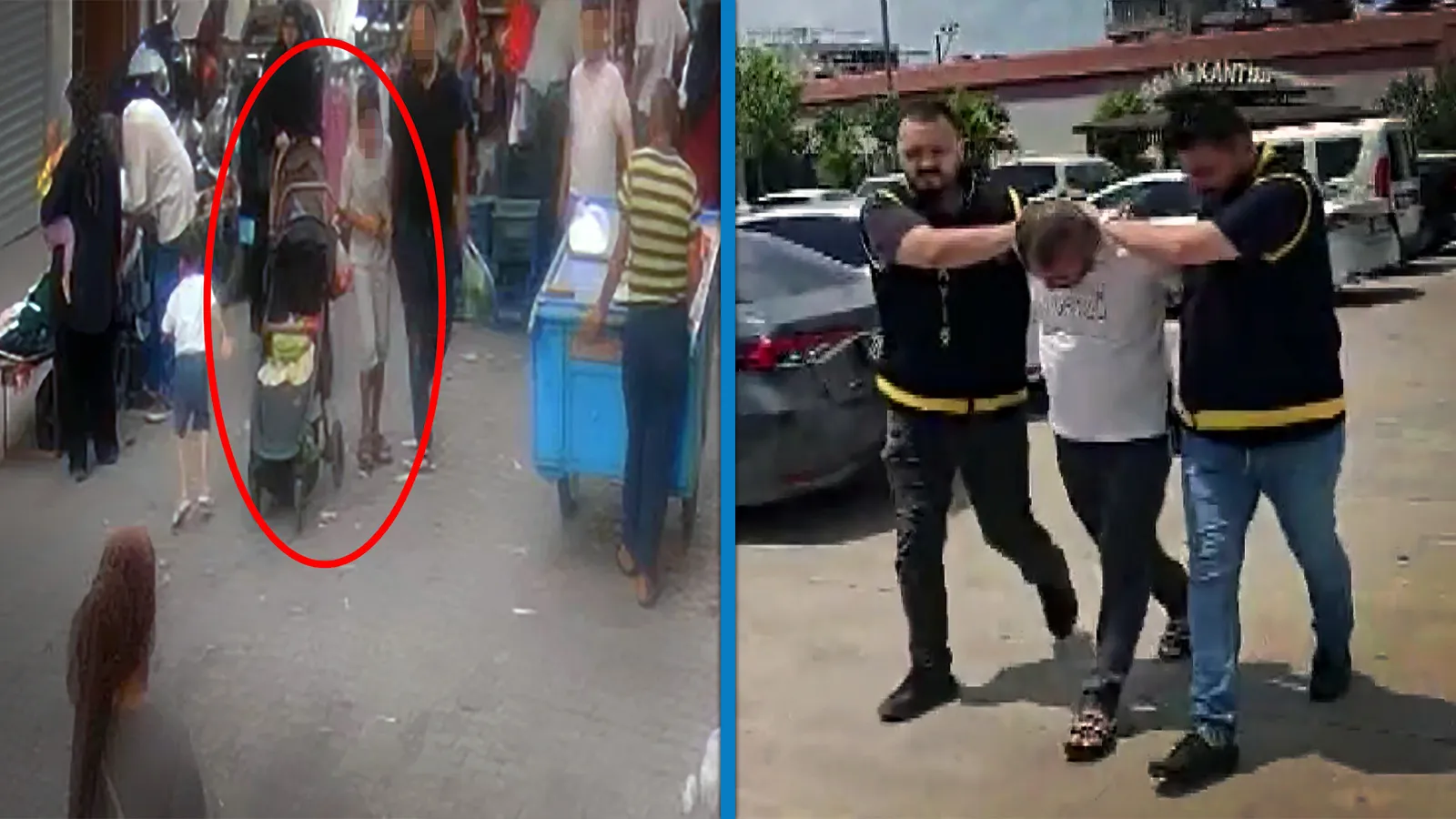 Arkadaşının 12 yaşındaki oğluna pazarda yankesicilik yaptırdı, kameralara yakalandı