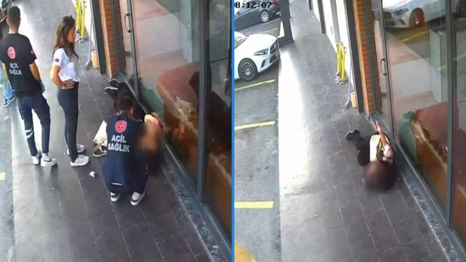 Baygınlık geçiren kadın müdahale etmek isteyen sağlık ekiplerine saldırdı; o anlar kamerada