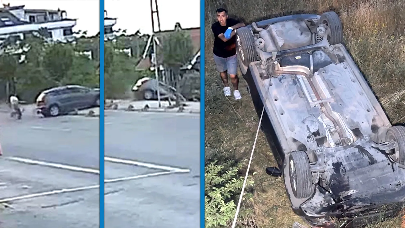 Sürücü adayı park etmek isterken fren yerine gaza bastı; boş araziye uçtu