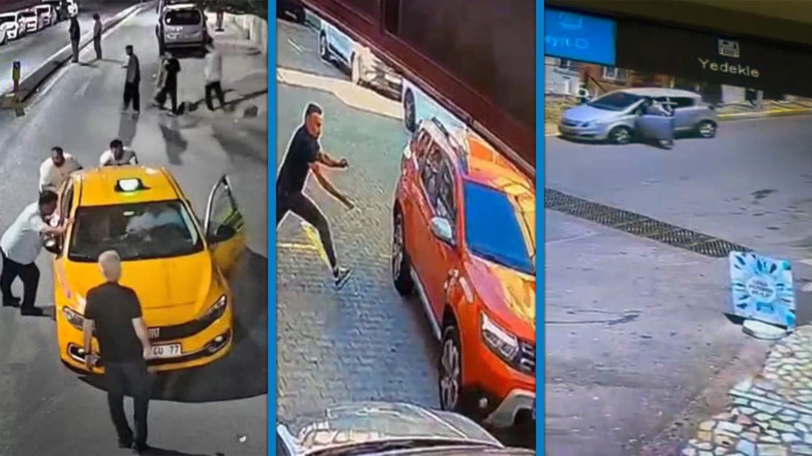El freni çekilmeyen araçlar kameralara işte böyle yansıdı