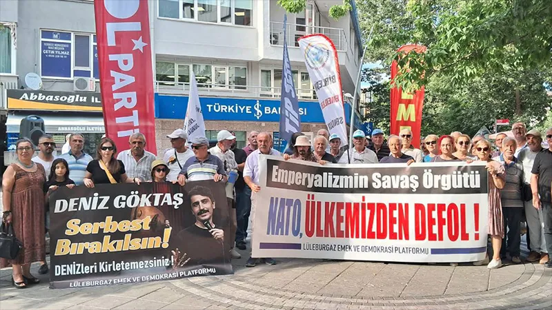 Lüleburgaz'da NATO protestosu: NATO’ya karşı durmak, monarşi dayatmasına karşı durmaktır