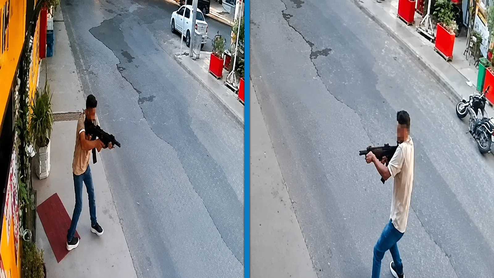 Bodrum'da pompalı tüfekle rastgele ateş açtı; o anlar kamerada