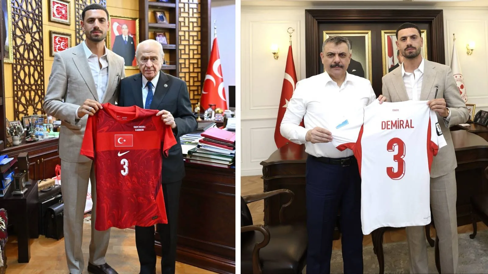 Merih Demiral, Devlet Bahçeli ile Mustafa Çiftçi'yi ziyaret etti