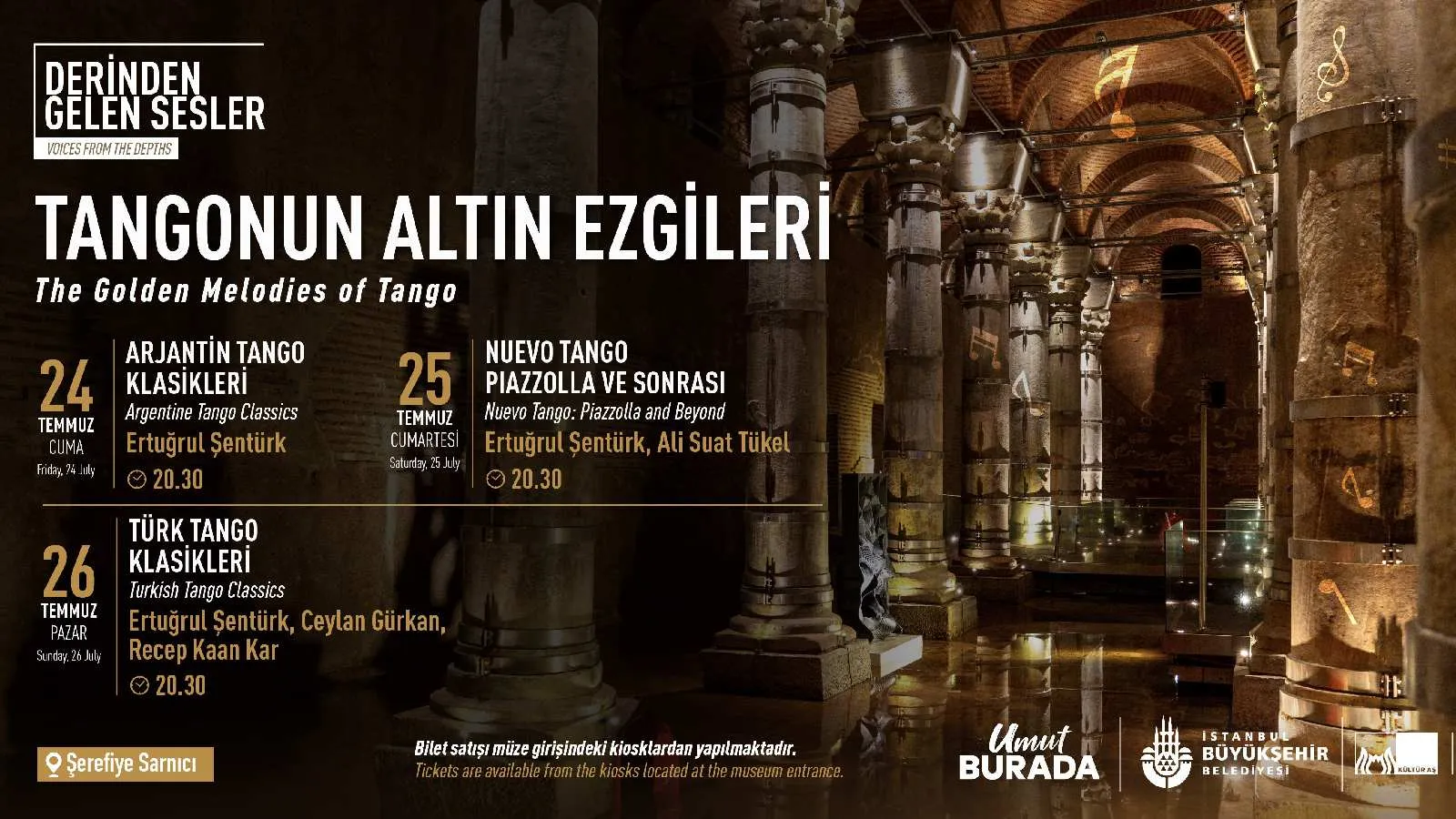 Şerefiye Sarnıcı’nda yaz boyunca tango ve barok müziği konserleri
