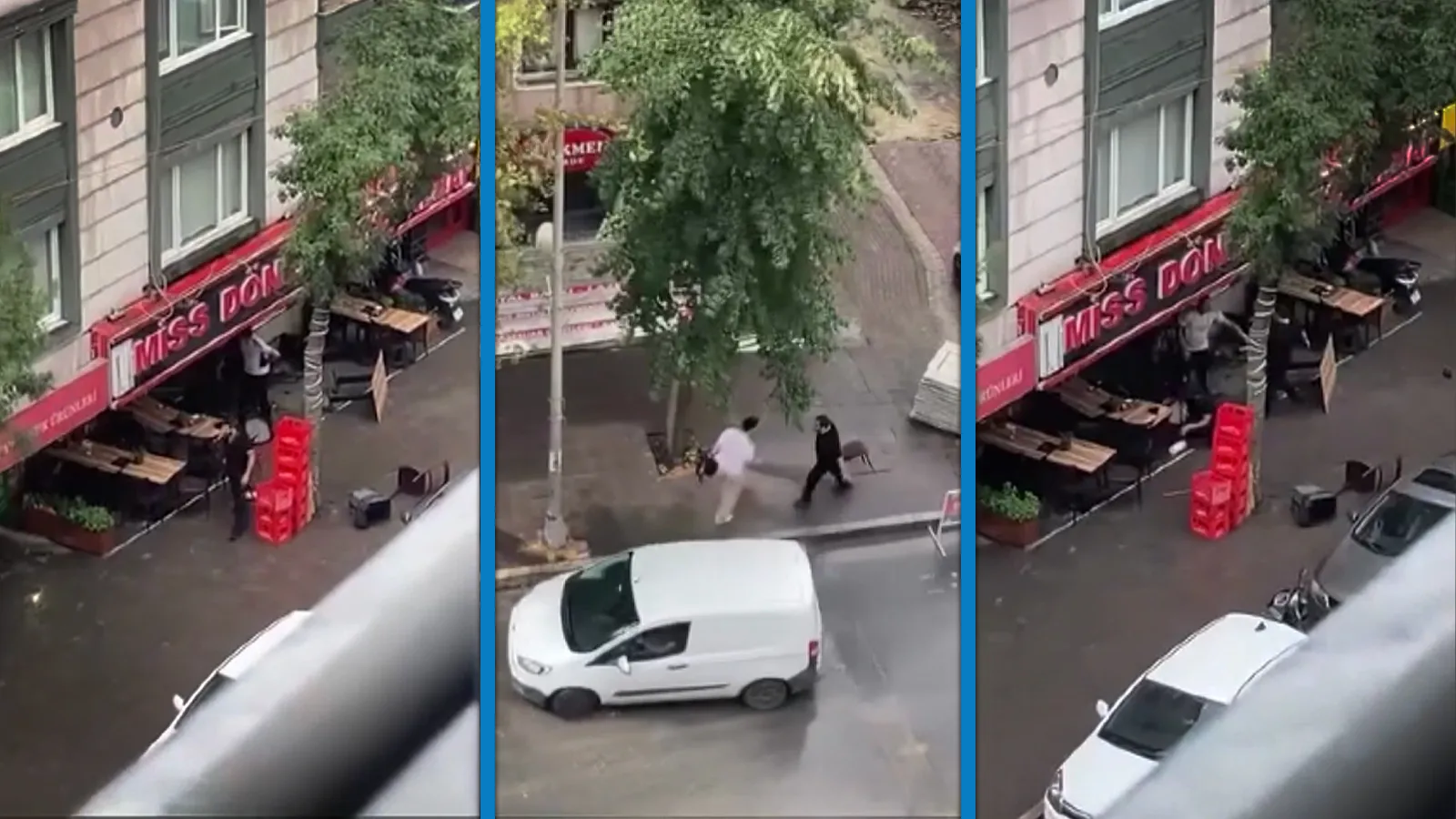 Kavga sırasında bıçak istedi; alamayınca masa ve sandalyeleri devirdi