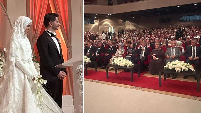 Erdoğan katılmadı, Özel ve Kılıçdaroğlu selamlaşmadı; Davutoğlu'nun oğlunun nikâh törenine kimler katıldı?