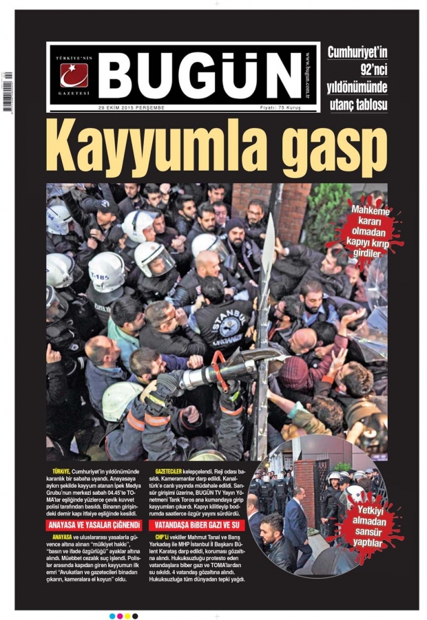 İşte kayyumun baskısını durdurduğu Bugün gazetesinin sayfaları