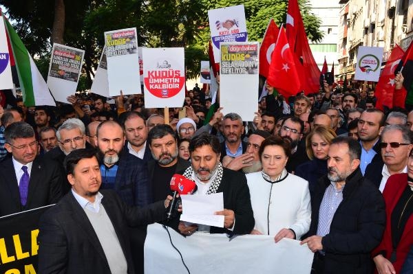 Adana'da 'Kudüs' protestosu
