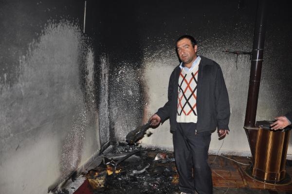 İslahiye'de ev yangını