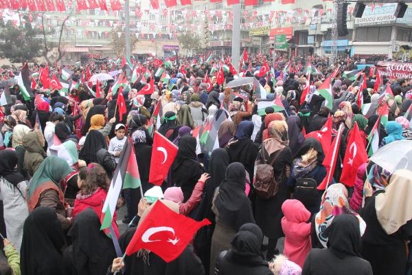 Şanlıurfa’da, Kudüs’e destek mitingi