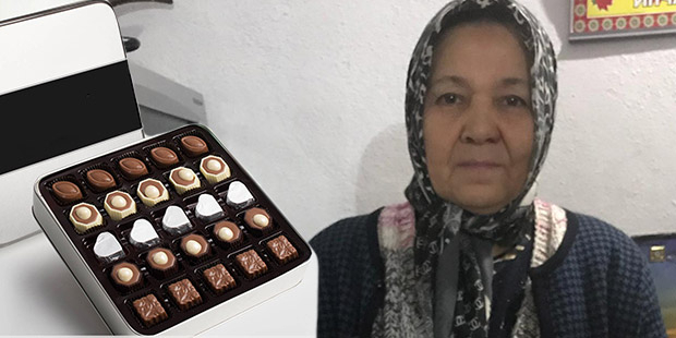 Boş sanıp aldığı çikolata kutusu nedeniyle temizlik işçisi kadının 16